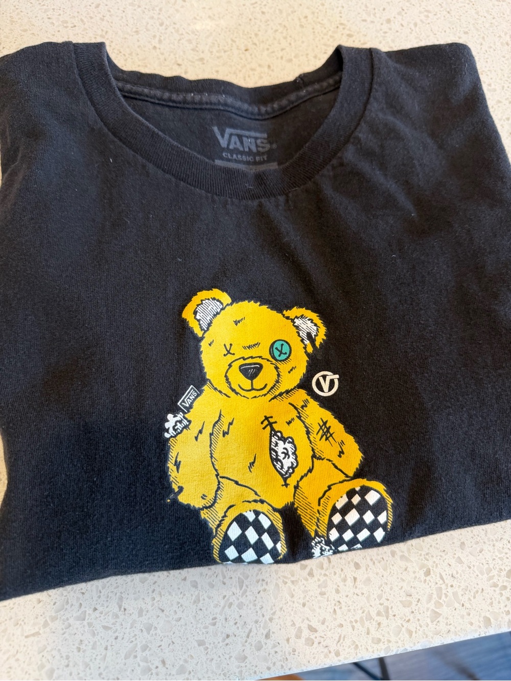 Vans Black T-Shirt with Yellow Graphic